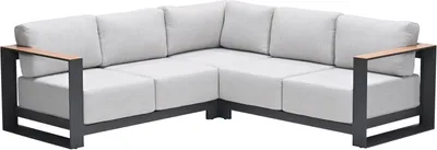 Produktbild von Garden Impressions Levanto Eckset - 3-teilig - carbon black - valley sand -  light teaklook