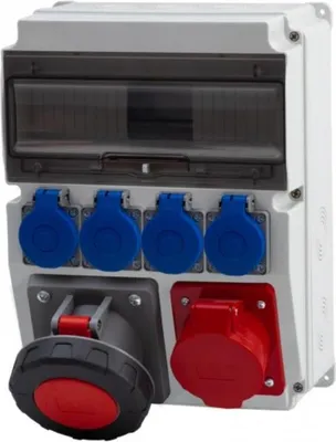 Imagen del producto de CAJA de distribución 32A/5P, 63A/5P, 4x230V, 12 metros, IP65