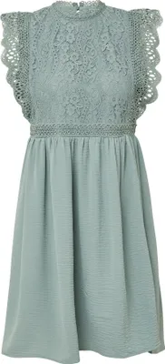 Produktbild von s.Oliver Damen leichtes kurzes Spitzenkleid für den Sommer mit Raffungen