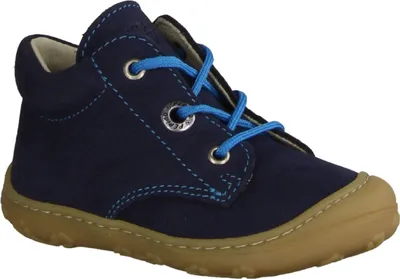 Produktbild von Ricosta Cory 1200102190 Lauflernschuhe Jungs, Leder, Blau, Schnürer - Kinderschuhe Lauflernschuhe Gr. 18 - 26, Blau, leder (barbados)