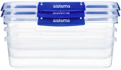 Produktbild von Sistema 3 x 2200 ml (2,2 L) Vorratsdosen-Set Sandwichbox 881723