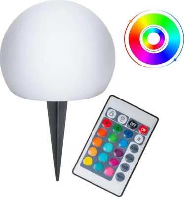 Image de Lampe solaire sphère en plastique 17/17/14cm+