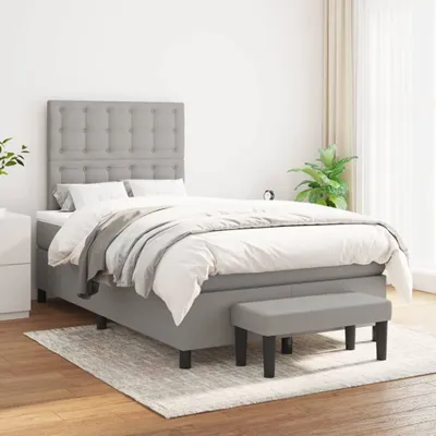 Obrázok produktu pre Posteľ Boxspring s matracom Light Grey 120x200 cm Látka