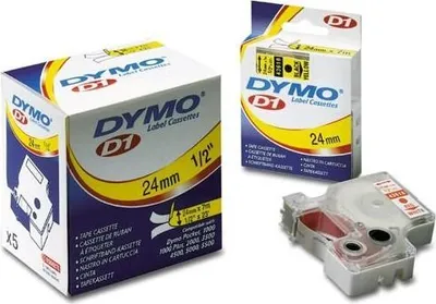 Immagine prodotto di Dymo - Etichetta Dymo 45803 D1 19mmx7m Bianco/Nero | 1 pezzo | 5 pezzi