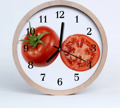 Produktbild von Holzuhr 30fi cm wanduhr - Tomaten Küche