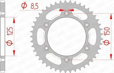 Produktbild von AFAM Kettenrad Stahl Standard - 520