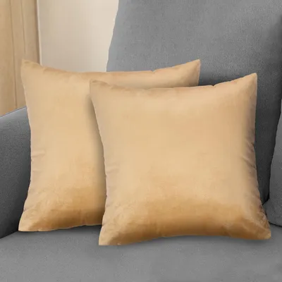 Immagine prodotto di Set di 2 federe in velluto, 40 x 40 cm, ideali come cuscini decorativi, federe per cuscini imbottiti o federe per cuscini da letto
