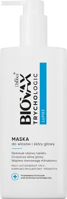 Obrázok produktu pre Biovax Trychologic Ochranná Maska na Lupiny pre Vlasy a Pokožku Hlavy, 200 ml