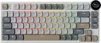 Obrázek produktu pro ROYAL KLUDGE RK N80 Pearly Dawn Herní klávesnice Červený spínač