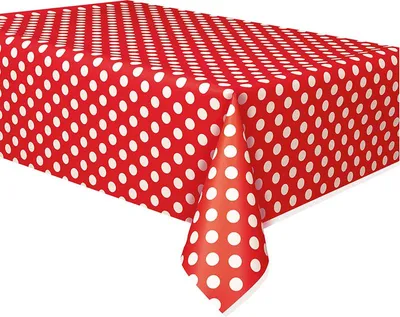 Produktbild von Tischdecke PVC Dots 137x274cm Rot