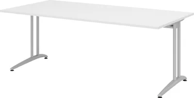 Produktbild von bümö Schreibtisch Serie-B - Nachbildung: Weiß, Größe:  200 x 100 cm