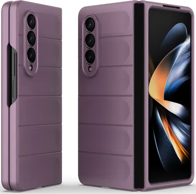 Produktbild von Handyhülle für Samsung Galaxy Z Fold 4 5G Hartes PC Matt Stossfest Anti-rutsch Hülle Lila