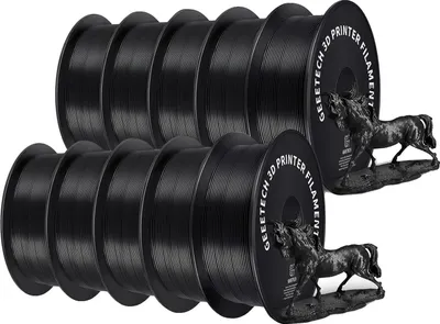 Obrázek produktu pro PLA filament, pro 3D tiskárny, odolný a ekologický, kompatibilní s FDM tiskárnami, černý