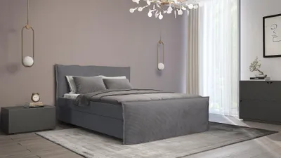 Obrázek produktu pro Boxspringová postel 180x200 NAVERA 1 - šedá