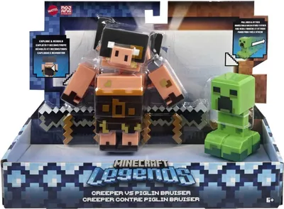 Immagine prodotto di Mattel Minecraft Legends Creeper vs Piglin Bruiser