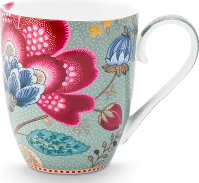 Produktbild von PIP STUDIO Blooming Tales Fantasy Blue Henkelbecher XL 0,45l