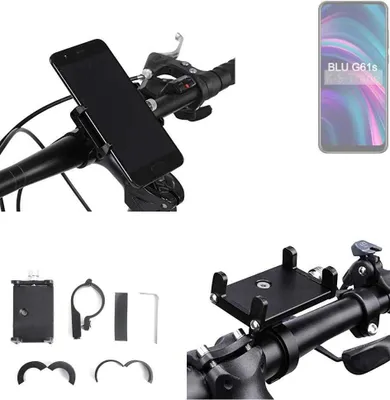 Produktbild von K-S-Trade Handyhalterung für das Fahrrad kompatibel mit BLU G61s Halter Lenkstange Fahrradhalterung Motorrad Bike Mount Befestigung Smartphone Handy