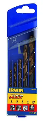 Produktbild von IRWIN TURBOMAX METALLBOHRER-SET 5-tlg. 4,0, 5,0, 6,0, 8,0, 10,0 mm