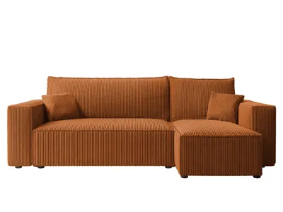 Produktbild von Idohome - PARIS L Ecksofa mit Schlaffunktion und Bettkasten 244x145 cm – universell – Modernes Schlafsofa & Couchgarnitur Farbe: Ziegelrot Poso 40