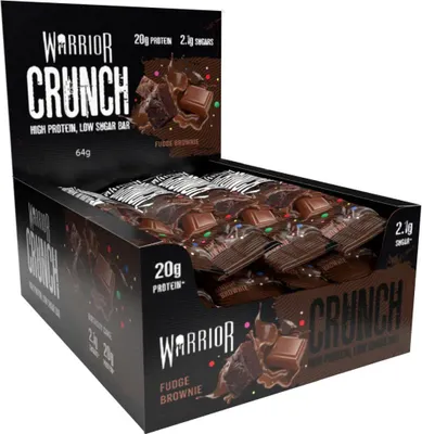 Produktbild von Warrior Crunch Protein Bar - 12 Riegel a 64 g Fudge Brownie