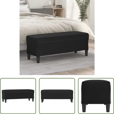 Produktbild von The Living Store Sitzbank Schwarz 100x35x41 cm Kunstleder