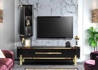 Produktbild von TV Schrank Luxus Sideboard Kommode Wohnzimmerschrank Möbel Schränke Regal Holz