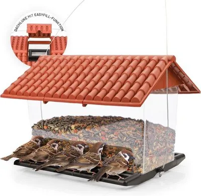 Productafbeelding van Wildlife Home XL Vogelhuisje - Weerbestendig Voederhuis voor Wilde Vogels - Hangend Vogelvoederhuis voor Tuin en Balkon - Decoratief en Funct