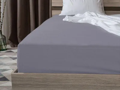 Produktbild von Jersey-Bettlaken blau-grau 90x200