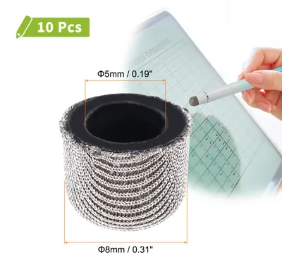 Produktbild von 10 Stš¹ck Ersatzfaser-Mesh-Spitzen fš¹r Stylus-Stifte 8mm Geeignet fš¹r Kapazitive Touchscreens, hohe Empfindlichkeit, weich, keine Kratzer auf dem Bildschirm Stiftspitze