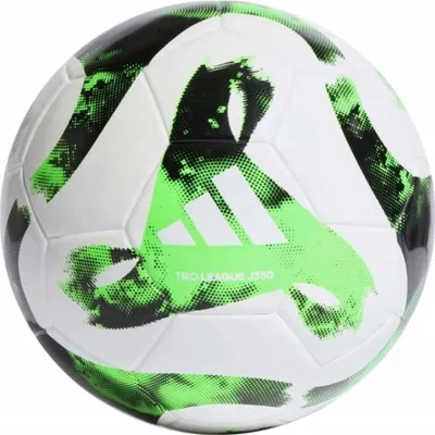 A close-up studio shot of an Adidas soccer ball.
