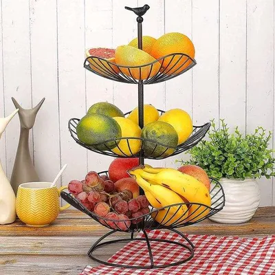 Image de Corbeille à fruits de luxe en acier inoxydable