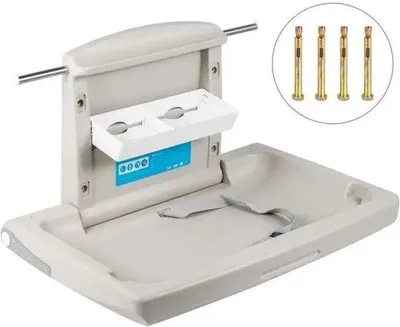 Produktbild von Wandwickeltisch Baby Lichtgrau Vertikal Klappbar