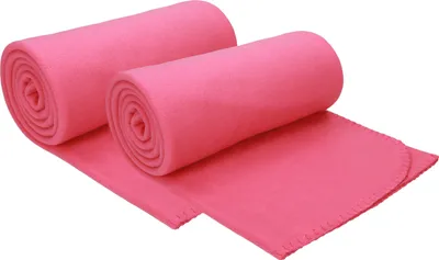 Produktbild von Betz Fleecedecke 2 Stück 130x170 cm 180g/m² – Wohndecke & Kuscheldecke – Flauschige Sofadecke Tagesdecke – Leicht, wärmend & pflegeleicht - Fuchsia