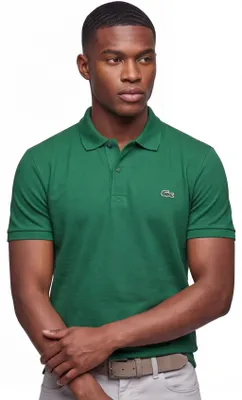 Produktbild von Lacoste Poloshirt aus Baumwollmischung in normaler Passform, Grün XXL