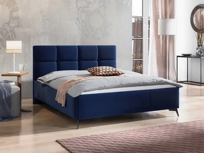 Obrázek produktu pro Manželská postel s úložným prostorem 140x200 TERCEIRA - modrá