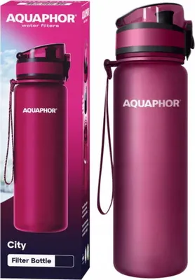 Immagine prodotto di AQUAPHOR bottiglia filtro + 1 cartuccia filtro 0,8 l bordeaux