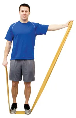 Image de Bande d'élastique en latex naturel CanDo, rouleau de 45 mètres – Or (résistance très forte)