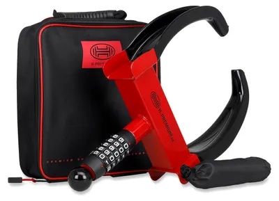 Zdjęcie produktu dla Pazur do kół HEYNER® z ochroną nadkola i obręczy, immobiliser z torbą do samochodów osobowych, przyczep kempingowych, przyczep, furgonetek i przyczep kempingowych