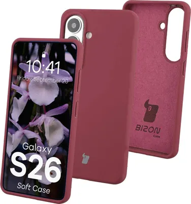 Produktbild von Silikon Handyhülle für Galaxy S26, Bizon Soft Case, Pflaumenfarbe