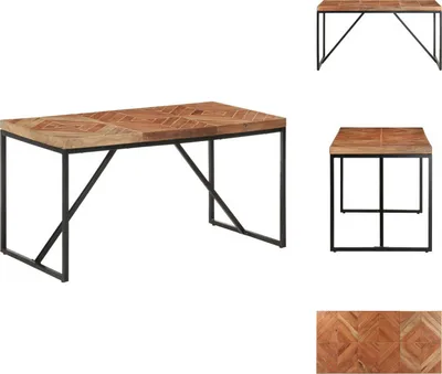 Zdjęcie produktu dla vidaXL Stół do jadalni 140x70x76 cm lite drewno akacjowe i mango - Stoły do jadalni
