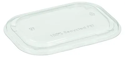 Produktbild von 50x Deckel transparent aus rPet für Pappschalen rechteckig 173x120mm