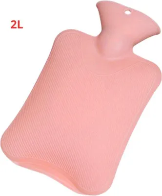 Productafbeelding van Bovista Warmtekruik - Warmwaterzak Met Hoes - Warmwaterkruik - Warmtekussen - Knuffel Kruik - Bag - Roze - 2 Liter