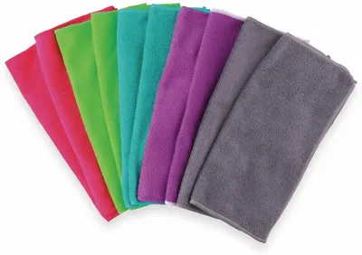 Image de Chiffons en microfibres Lifetime Clean - 10 pièces - Chiffon en microfibres - Chiffon pour fenêtres - Durable - Plusieurs couleurs
