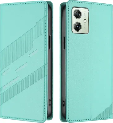 Obrázek produktu pro Pouzdro pro Motorola Moto G14/Moto G54,Polyuretankožené peněženkové pouzdro s přihrádkou na karty a funkcí stojánku Türkis