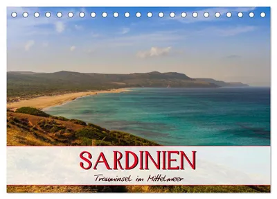 Produktbild von Sardinien Panoramakalender (Tischkalender 2027 DIN A5 quer), CALVENDO Monatskalender