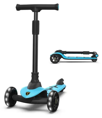 Produktbild von Lamborghini Kinder Roller Scooter ab 3 Jahren bis 50 kg - Tretroller mit 2 Lenkmodi, Leichter Aluminiumrahmen, Leuchträdern, Hinterbremse