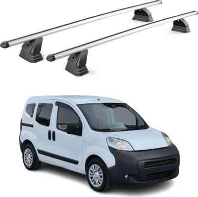 Image de Barres de toit transversales Alu pour Peugeot Bipper 2007-2016 75 kg Gris 2x