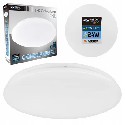 Produktbild von MasterLED LED Deckenleuchte 24W 4000K IP44 Rund Weiß Badezimmer Küche