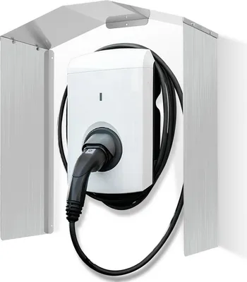 Obrázek produktu pro Yakimz Wallbox Kryt proti dešti ze střechy z nerezové oceli Ochrana proti povětrnostním vlivům pro Wallbox včetně montážního příslušenství - 45 x 40 x 20 cm pro nabíjecí stanici