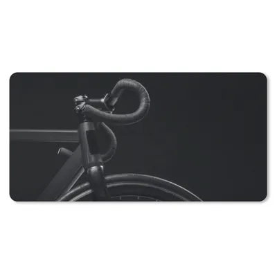 Produktbild von MuchoWow® Mauspad Mousepad Fahrrad - Lenker - Schwarz - Weiß 60x30 cm - Mousepads - Maus Mat - Pad - Mausunterlage - Nachhaltig